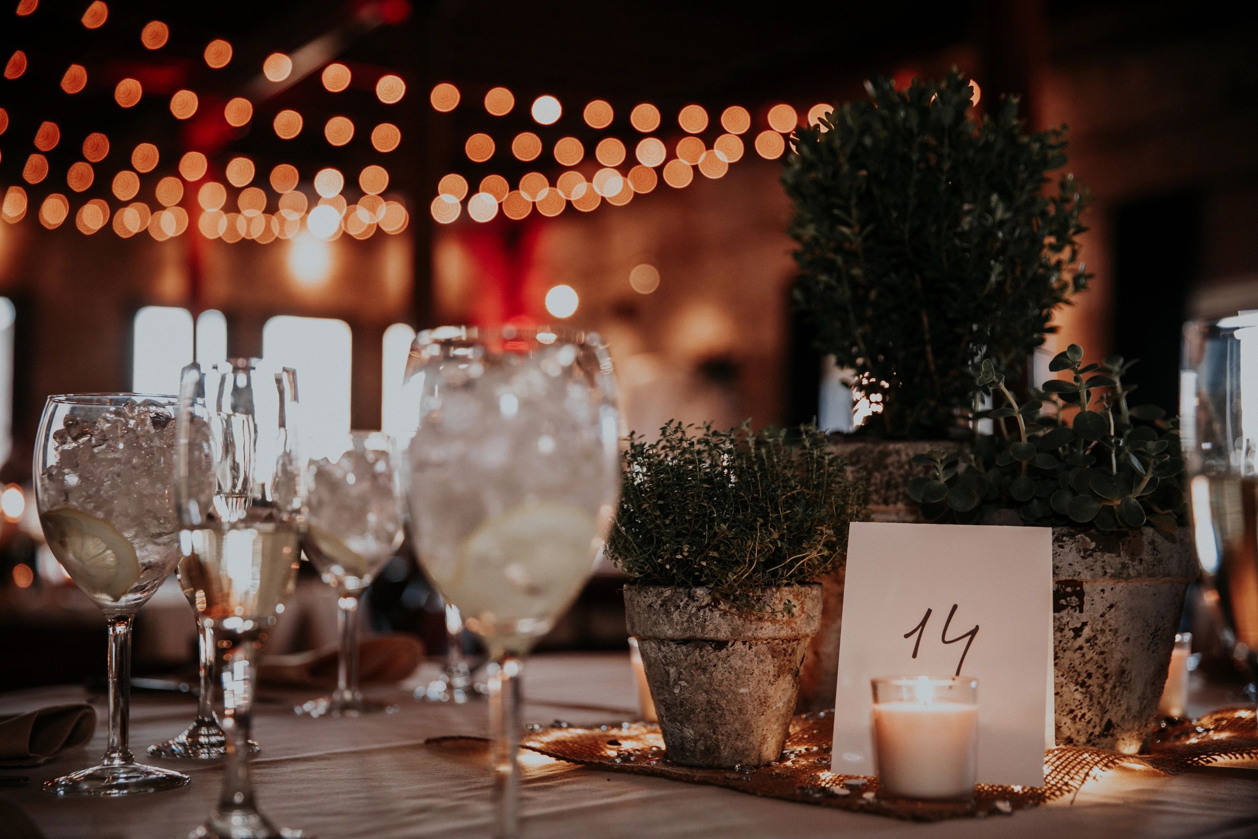 Elegant event table setting detail shot