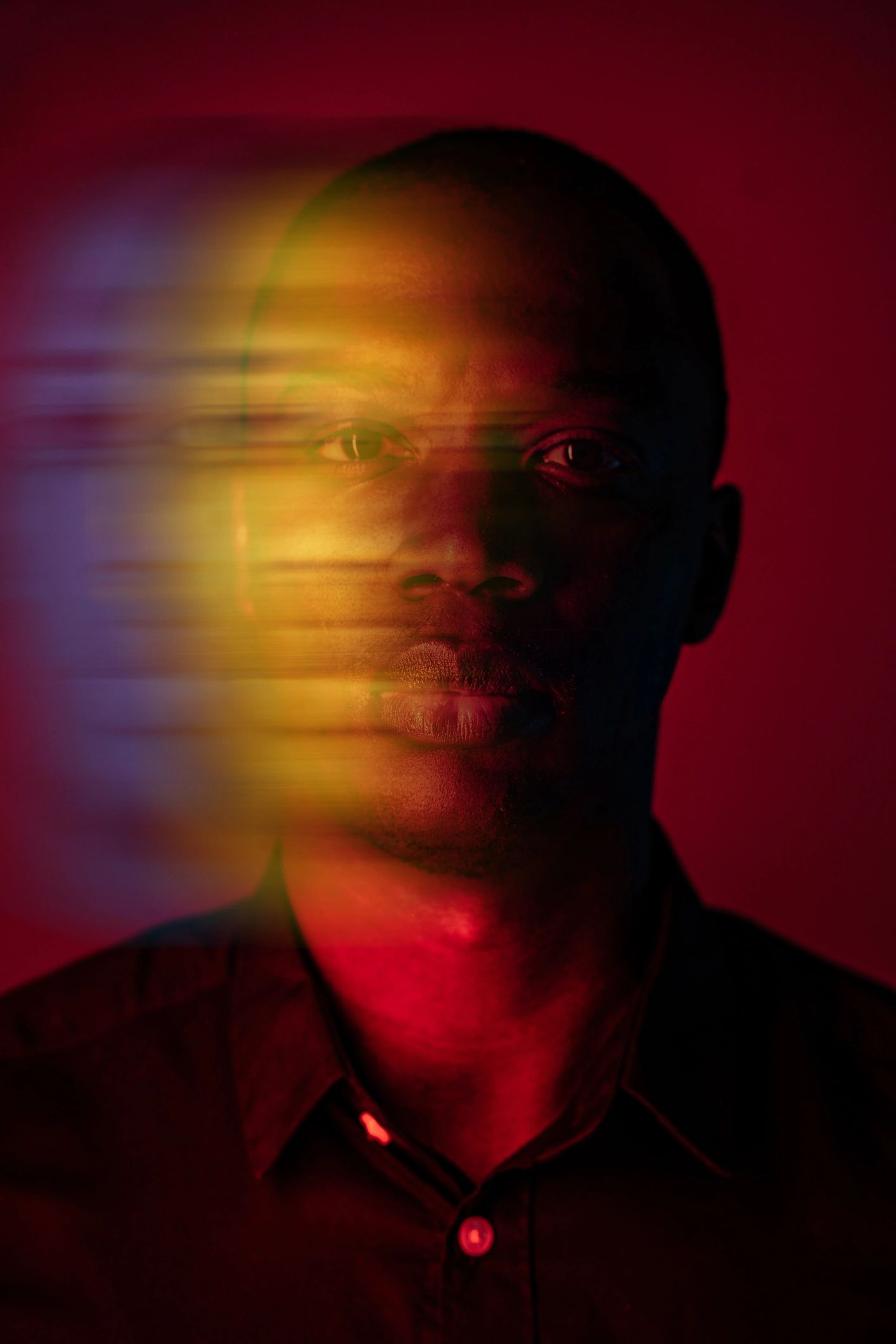 Moody portrait headshot with shallow focus