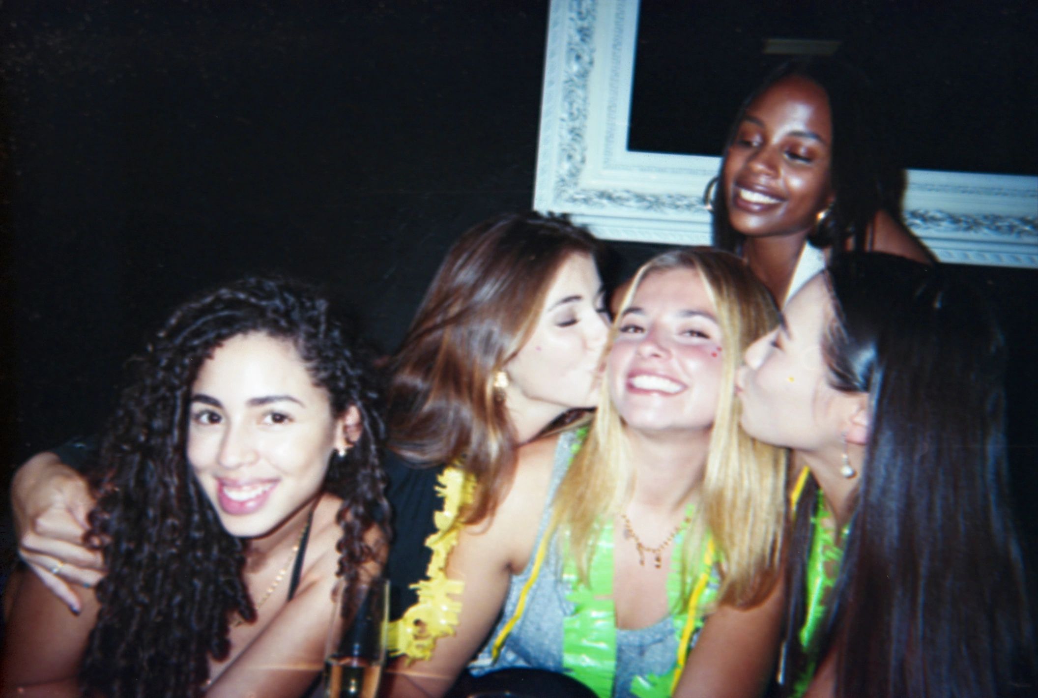 Friends enjoying a party captured on film